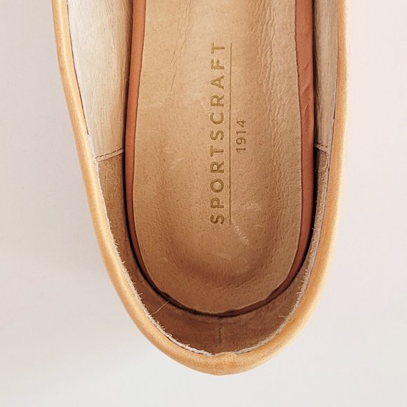 Retro Sportscrat - Vegetable Tanned Leather with Straw Detail Loafer - Size 38 - Picture 8 of 10